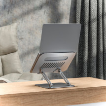 foto de SOPORTE DE SOBREMESA AISENS XL 10-17 AJUSTABLE PARA PORTATIL TABLET PLATA