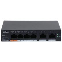 foto de SWITCH IT DAHUA DH-CS4006-4GT-60 GIGABIT SWITCH WITH 4-PORT POE
