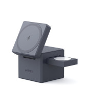 foto de CARGADOR ANKER 3 EN 1 CON MAGSAFE CUBO GRIS