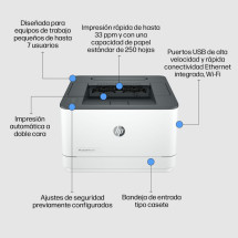 foto de IMPRESORA HP LASERJET PRO 3002DW MONOCROMO WiFi Dúplex Blanca