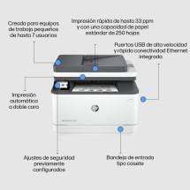 foto de HP LaserJet Pro 3102fdn Multifunction Blanco y negro Impresora, Solo Ethernet; Fotocopiadora, esc?ner