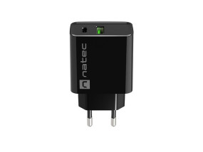 foto de CARGADOR NATEC RIBERA 20W 1XUSB-A + 1XUSB-C PD3.0 QC3.0 NEGRO