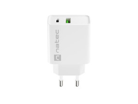 foto de CARGADOR NATEC RIBERA 20W 1XUSB-A + 1XUSB-C PD3.0 QC3.0 BLANCO