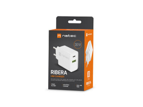 foto de CARGADOR NATEC RIBERA 20W 1XUSB-A + 1XUSB-C PD3.0 QC3.0 BLANCO