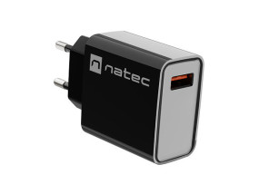 foto de CARGADOR NATEC RIBERA 18W 1XUSB-A QC3.0 NEGRO