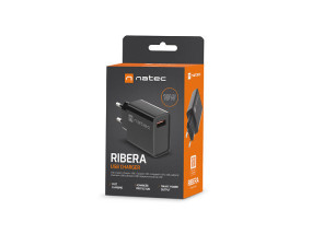 foto de CARGADOR NATEC RIBERA 18W 1XUSB-A QC3.0 NEGRO