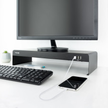 foto de SOPORTE ELEVADOR TOOQ MONITOR/PORTATIL CON 3 PUERTOS USB