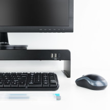 foto de SOPORTE ELEVADOR TOOQ MONITOR/PORTATIL CON 3 PUERTOS USB