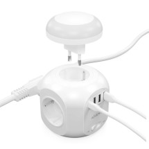 foto de REGLETA ENCHUFES AISENS 4 TOMAS + 1XUSB-C 3XUSB-A LUZ NOCTURNA 1.8M BLANCO