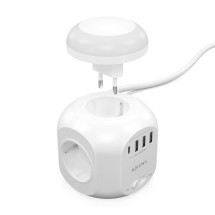 foto de REGLETA ENCHUFES AISENS 4 TOMAS + 1XUSB-C 3XUSB-A LUZ NOCTURNA 1.8M BLANCO
