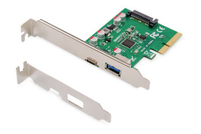 foto de Digitus Tarjeta PCIe, USB Type-CTM + USB-A