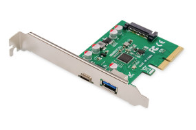 foto de Digitus Tarjeta PCIe, USB Type-CTM + USB-A