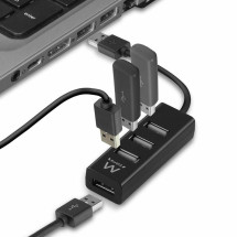 foto de HUB EWENT USB 2.0 HIGH SPEED USB-A 4 PUERTOS NEGRO