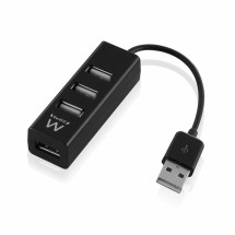 foto de HUB EWENT USB 2.0 HIGH SPEED USB-A 4 PUERTOS NEGRO