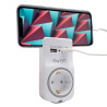 foto de CARGADOR MOVIL EWENT 2 USB A 2,4A 12W SHUKO SOPORTE MOVIL LUZ NOCTURNA BL