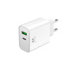 foto de CARGADOR EWENT USB-C Y USB-A QC3.0 AC PD 2 PUERTOS (30 W) BLANCO