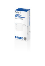 foto de CARGADOR MOVIL EWENT CARGA RAPIDA PUERTOS 2 USB-C Y 1 USB-A 65W BLANCO