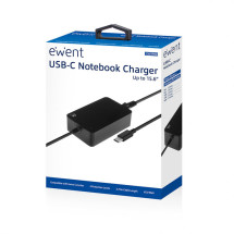 foto de CARGADOR PORTATIL EWENT USB-C 65W NEGRO
