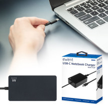 foto de CARGADOR PORTATIL EWENT USB-C 65W NEGRO