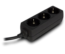 foto de REGLETA EWENT 3 TOMAS SHUKO 16A ENCHUFE NEGRA