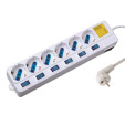 foto de REGLETA EWENT 6 TOMAS SHUKO 16A CON INTERRUPTOR ON/OFF 1.5M BLANCA