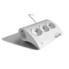 foto de REGLETA EWENT 5 TOMAS SHUKO 16A SOBREMESA 2 PUERTOS USB 1.5M BLANCA