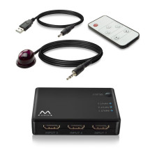 foto de CONMUTADOR EWENT HDMI 3 PUERTOS 4K 30HZ  USB MANDO A DISTANCIA