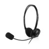 foto de AURICULARES EWENT CHAT EW3567 NEGRO MICROFONO ALAMBRICO JACK 3.5 MM