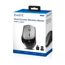 foto de RATON EWENT CONEXION DUAL USB-A O USB-C INALAMBRICO PILAS