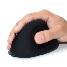 foto de RATON EWENT ERGONOMICO 1600DPI 5 BOTONES NEGRO RF INALAMBRICO BATERIA RECARGABLE