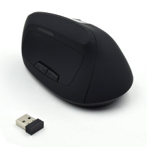 foto de RATON EWENT ERGONOMICO 1600DPI 5 BOTONES NEGRO RF INALAMBRICO BATERIA RECARGABLE