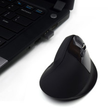 foto de RATON EWENT ERGONOMICO 1600DPI 5 BOTONES NEGRO RF INALAMBRICO BATERIA RECARGABLE