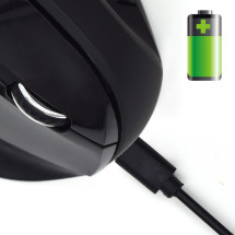 foto de RATON EWENT ERGONOMICO 1600DPI 5 BOTONES NEGRO RF INALAMBRICO BATERIA RECARGABLE