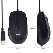 foto de RATON EWENT EW3159 OPTICO 1000 DPI CLIC SILENCIOSO NEGRO USB