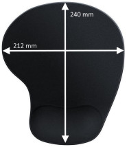 foto de ALFOMBRILLA EWENT ERGONOMICA REPOSAMUÑECAS GEL NEGRA 240X212X21MM