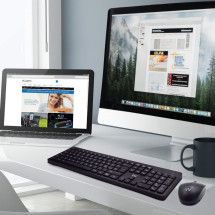 foto de COMBO TECLADO RATON EWENT ESPAÑOL TECLAS CONCAVAS RF INALMABRICO NEGRO