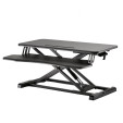 foto de MESA EWENT DE TRABAJO SIT STAND DE ALTURA REGULABLE CON BANDEJA PARA TECLADO