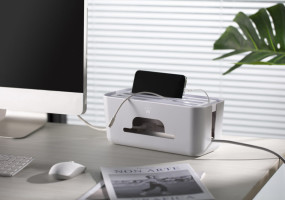 foto de CAJA DE ORGANIZACION EWENT DE CABLE CON SOPORTE 307X135X130MM