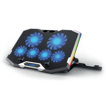 foto de SOPORTE EWENT PARA PORTATIL GAMING 6 SILENT FAN-SPEED LED RGB HASTA 15.6
