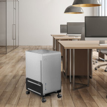 foto de SOPORTE ORDENADOR EWENT CAJON AJUSTABLE CON RUEDAS METAL