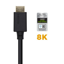 foto de CABLE HDMI AISENS V2.1 ULTRA ALTA VELOCIDAD CERTIFICADO 8K60H M/M 2.0M NEGRO