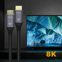 foto de CABLE HDMI AISENS V2.1 ULTRA ALTA VELOCIDAD 8K60HZ M/M 1.0M GRIS NEGRO
