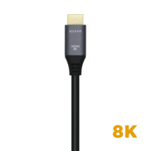 foto de CABLE HDMI AISENS V2.1 ULTRA ALTA VELOCIDAD 8K60HZ M/M 1.0M GRIS NEGRO