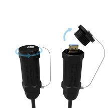 foto de CABLE HDMI AISENS V2.1 OPTICO ACTIVO AOC ARMADURA 8K60HZ M/M 20M NEGRO