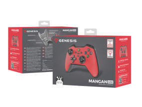 foto de GAMEPAD GENESIS MANGAN 400 WIRELESS (FOR PC/SWITCH/MOBILE) ROJO