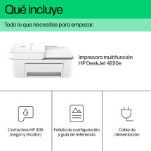 foto de IMPRESORA MULTIFUNCION HP DESKJET 4220E WIFI FAX MOVIL BLANCA