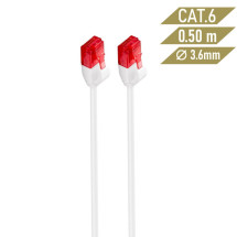 foto de LATIGUILLO SLIM EWENT CAT 6 U/UTP 0,50MT BLANCO