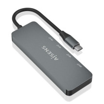 foto de HUB AISENS USB 3.2 GEN2 10G USB-C/M-2XUSB-C/H-2XUSB-A/H 15CM GRIS