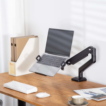 foto de SOPORTE AISENS UNIVERSAL PORTATIL 12-17 PARA MONTAJE EN SOPORTE MONITOR NEGRO