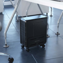 foto de SOPORTE AISENS CPU METALICO AJUSTABLE DE SUELO NEGRO